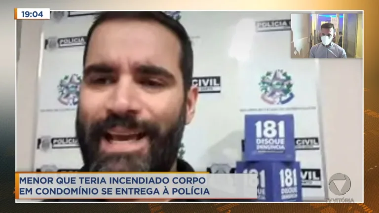 Menor suspeito de matar a incendiar corpo em condomínio se entrega