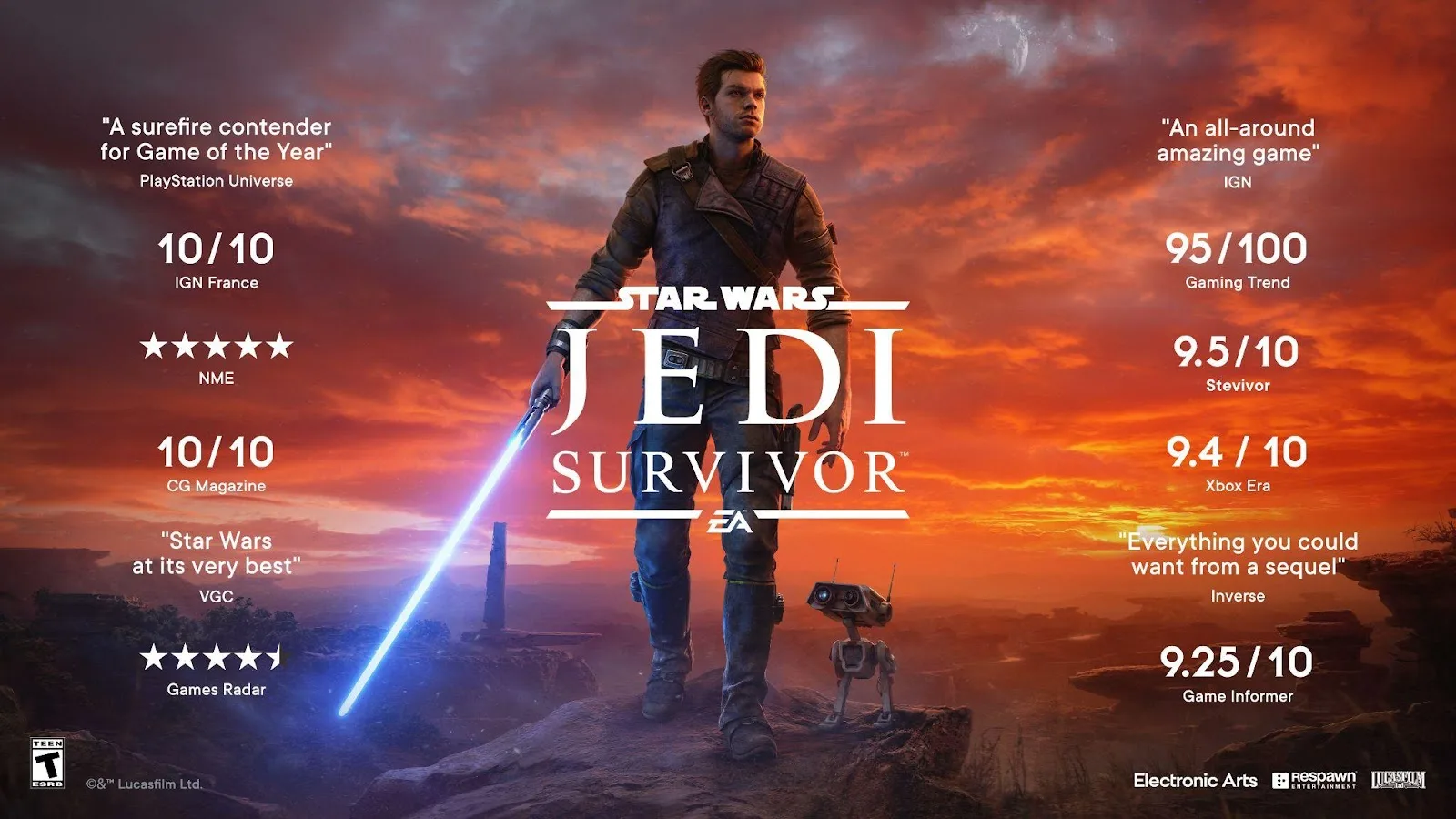 Star Wars Jedi: Survivor já disponível no PS5, Xbox Series e PC