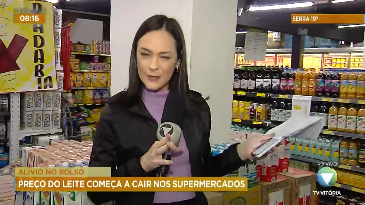 Preço do leite começa a cair nos supermercados