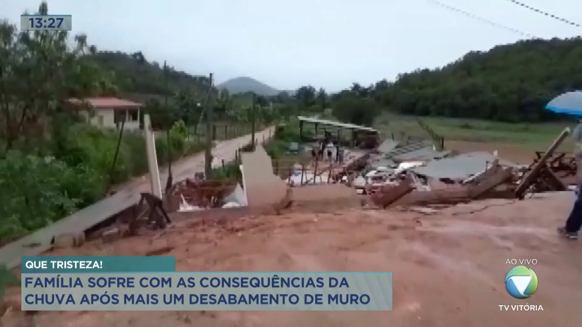 Família sofre com as consequências da chuva