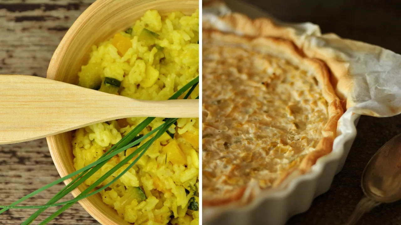 Receitas vegetarianas: aprenda a fazer risoto e quiche sem carne