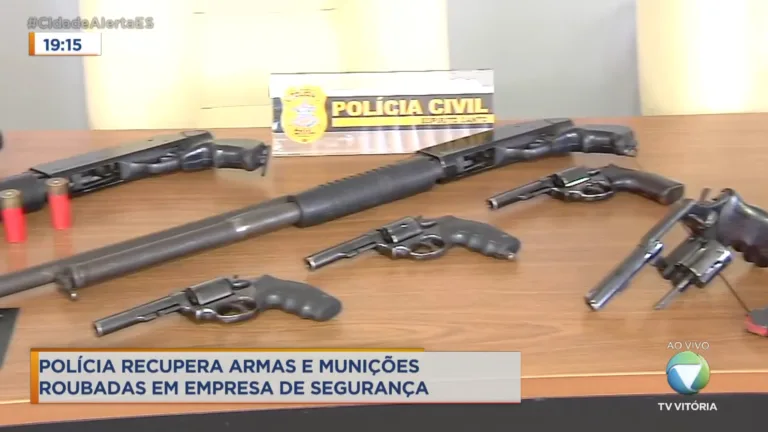Polícia recupera armas e munições roubadas em empresa de segurança