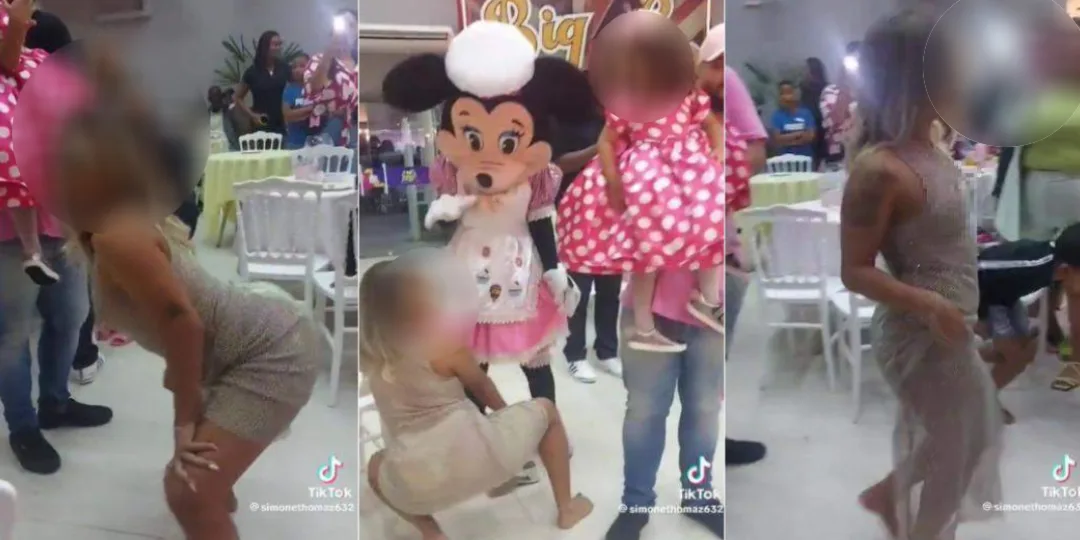 Mãe dança funk seminua em festa infantil, vídeo viraliza e ela desabafa