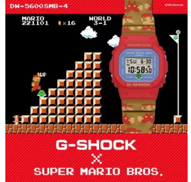 Relógio de Super Mario Bros da G-Shock chega ao Brasil