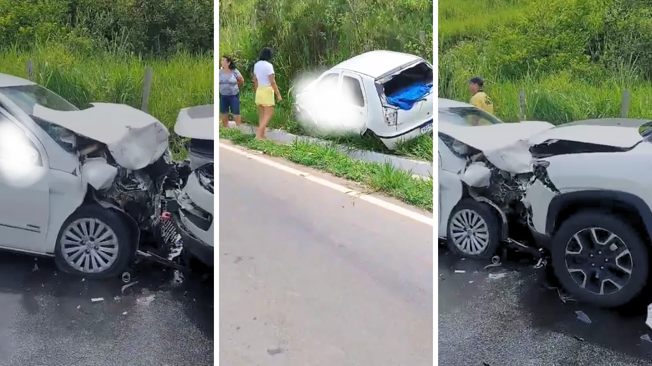 Acidente com três carros mata motorista em zona rural do ES