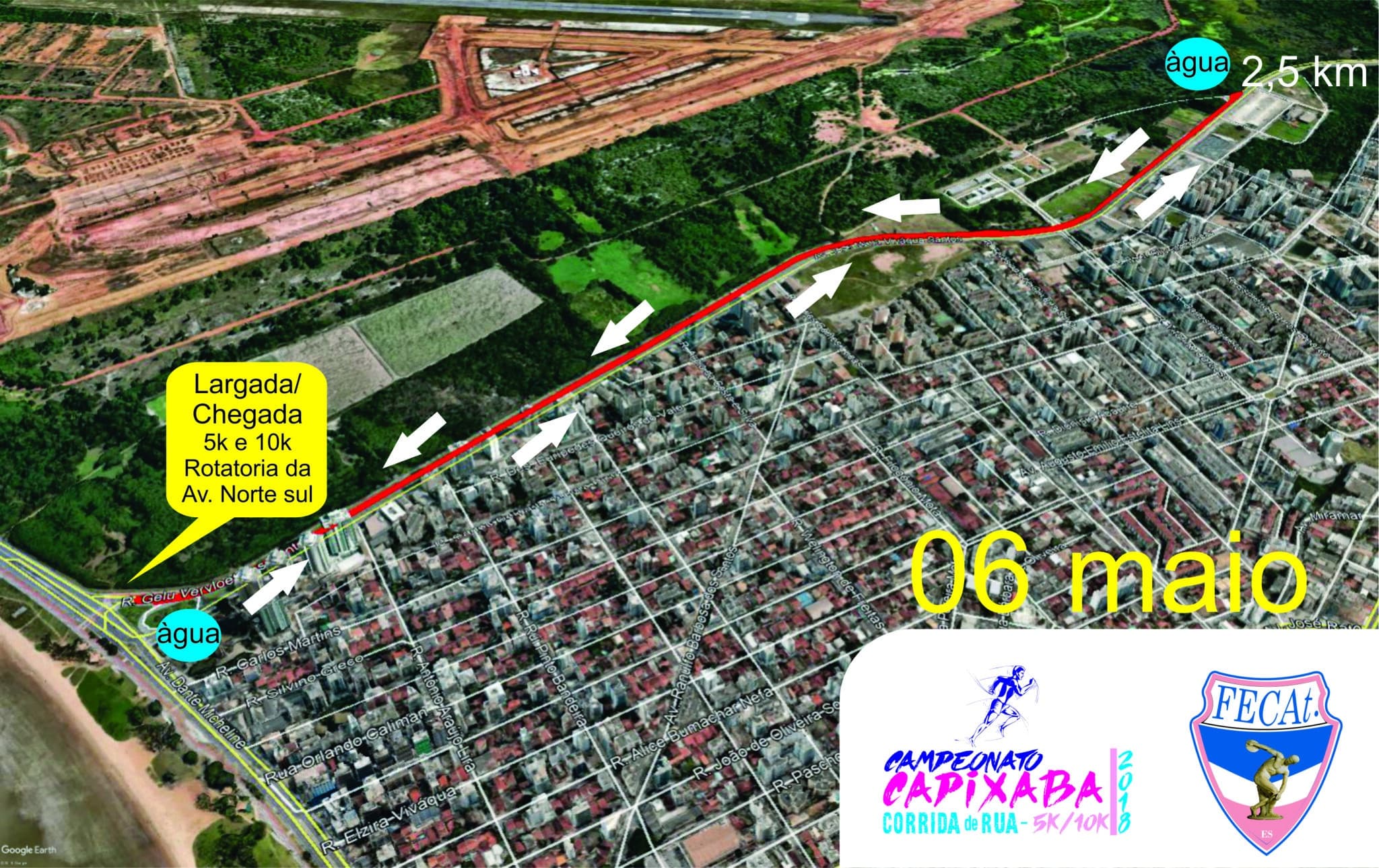 Percurso da 1ª etapa do Campeonato Capixaba de Corrida de Rua é rápido, fácil e seguro