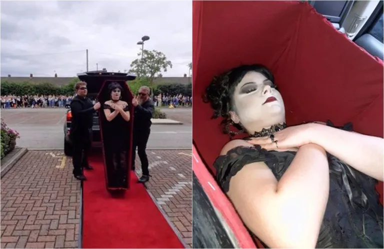 Jovem chega em baile de formatura dentro de caixão carregado pelo pai e irmão