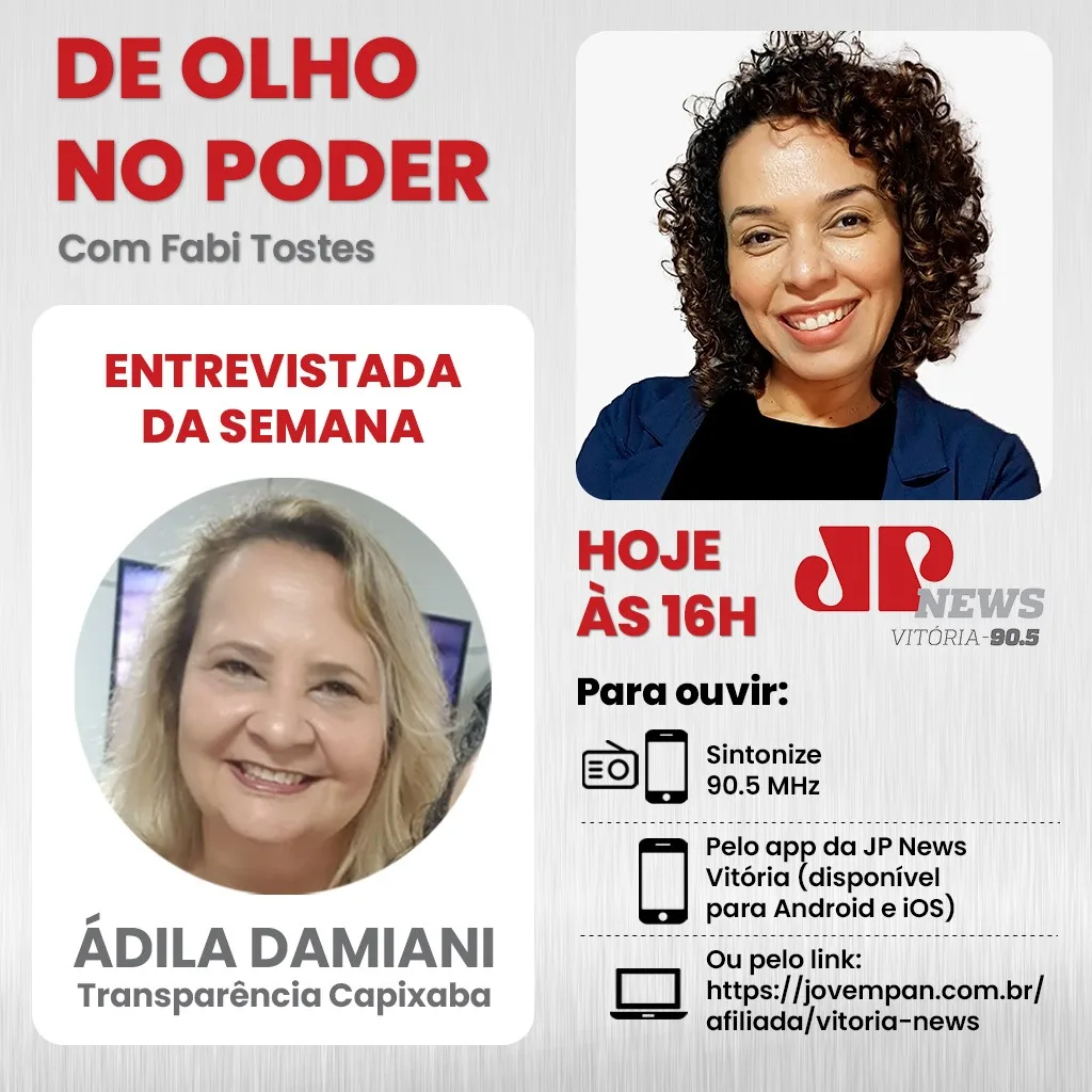 De Olho no Poder | Como cidadão pode fiscalizar os recursos públicos? Ouça na JP News Vitória