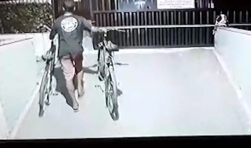 VÍDEO | Câmeras flagram criminosos furtando 11 bicicletas em condomínio de Vila Velha