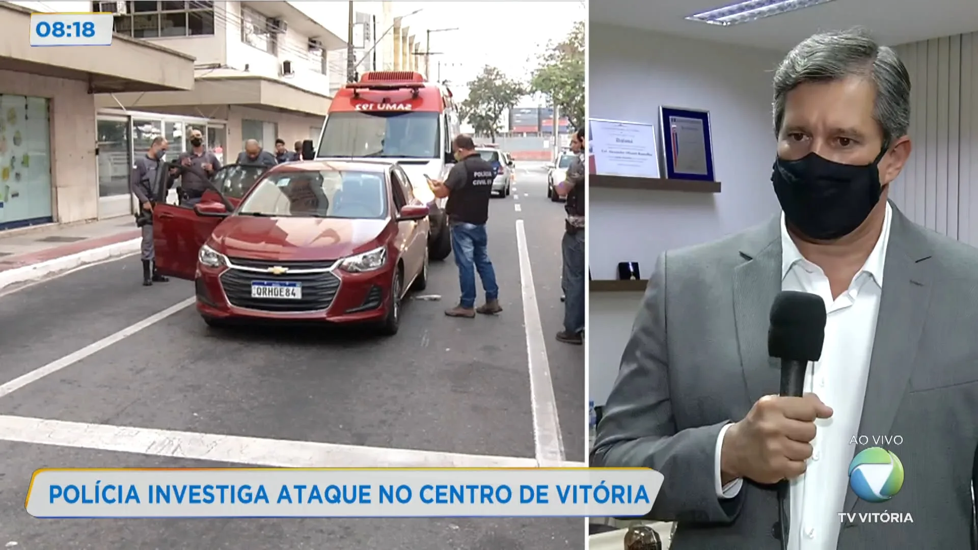 Polícia investiga ataque no Centro de Vitória