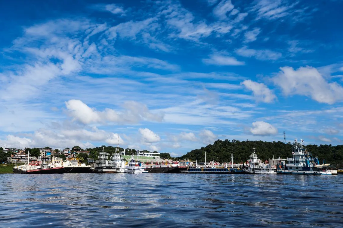 Manaus, AM, Brasil: Porto do Ceasa, no Rio Negro, em Manaus. (Foto: Marcelo Camargo/Agência Brasil)