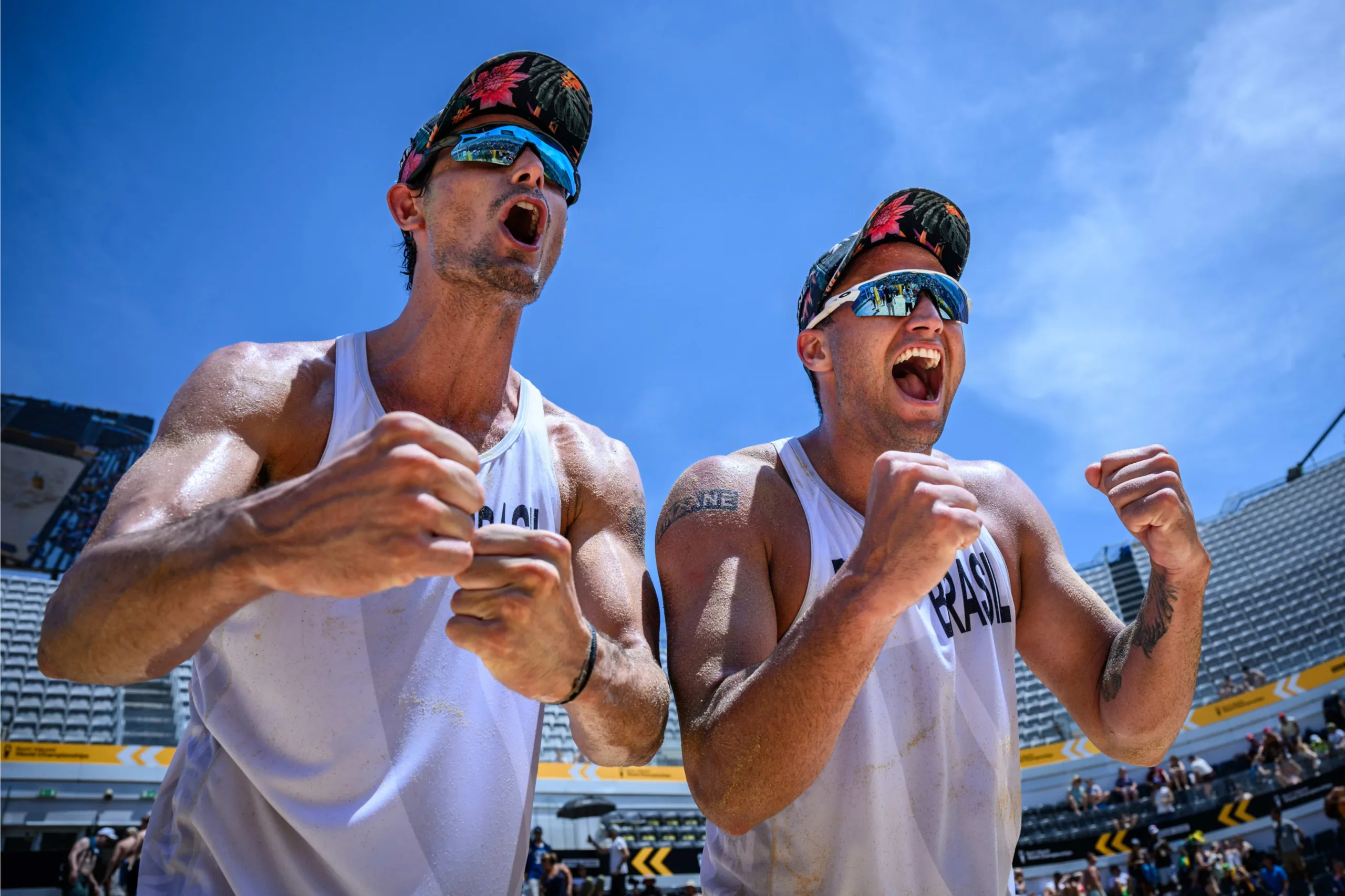 Em confronto 'capixaba', André leva a melhor sobre Bruno Schmidt no Mundial de Vôlei de Praia em Roma