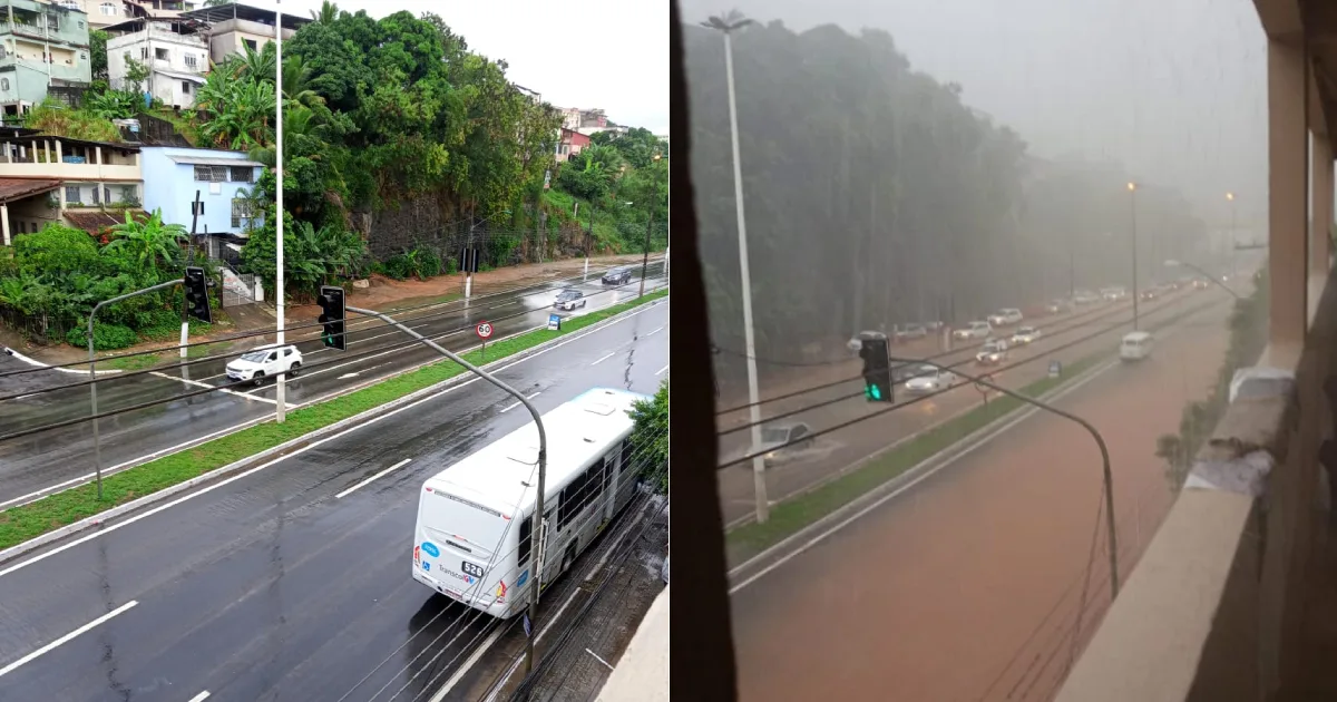 ANTES E DEPOIS | BR-262 vira "rio" após temporal em Cariacica