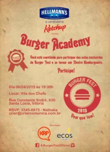 Convite Burger Academy
