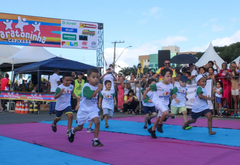 Criançada é a dona da festa na Maratoninha Capixaba