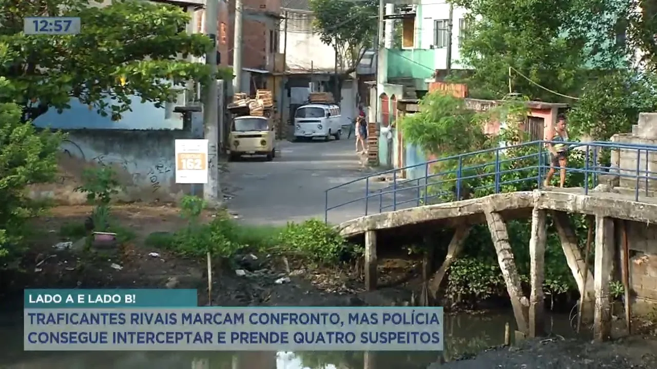 Gangues marcam confronto, mas polícia monta operação e leva quatro suspeitos pra prisão, em Vila Velha.