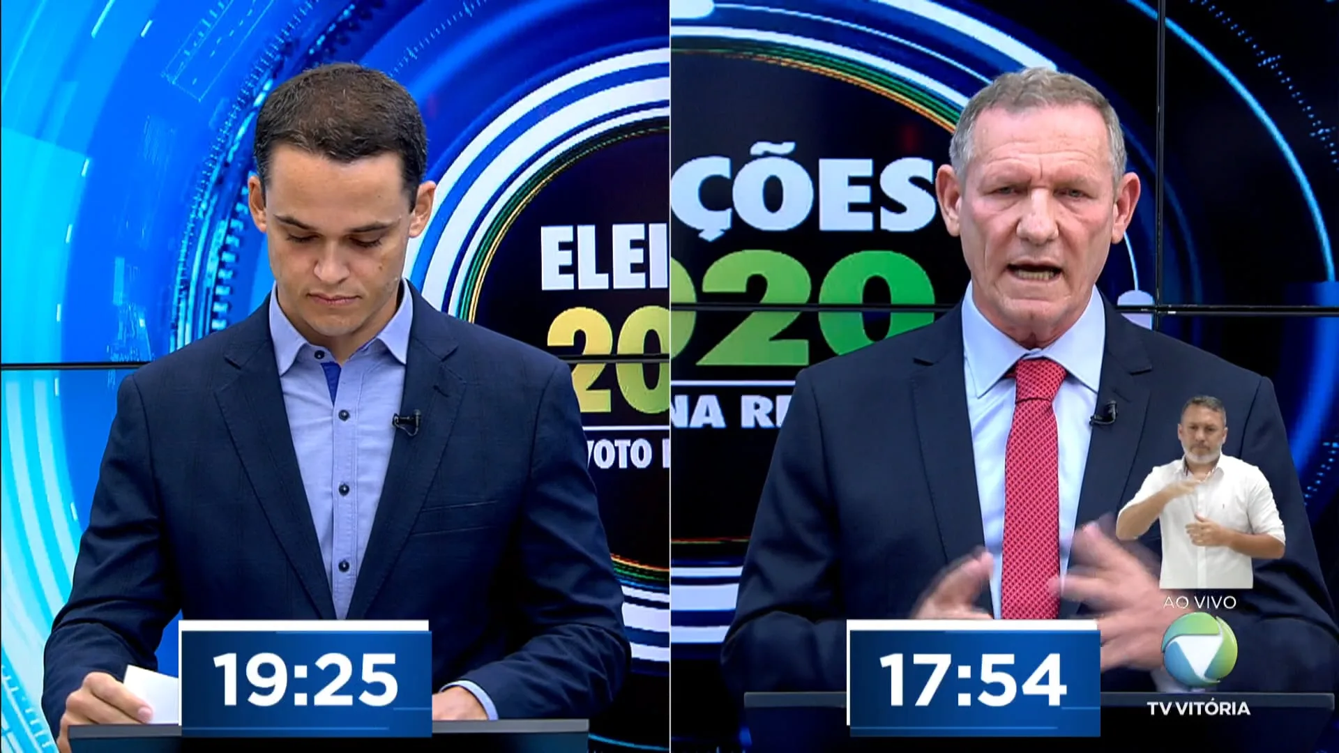 Debate Vitória: Delegado Pazolini (Republicanos) e Joao Coser (PT) no 2º turno