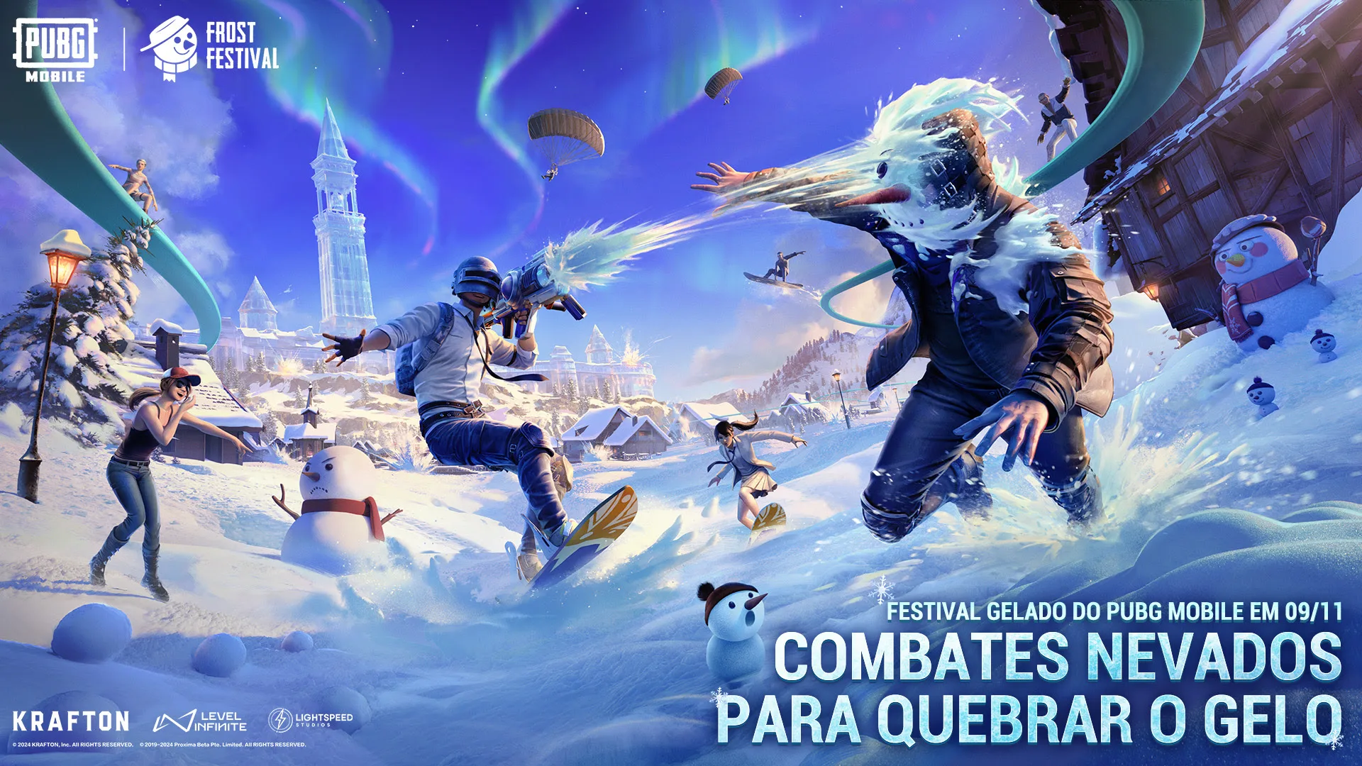 Neve e renas chegam para o Festival Gelado no update 2.9 de PUBG MOBILE