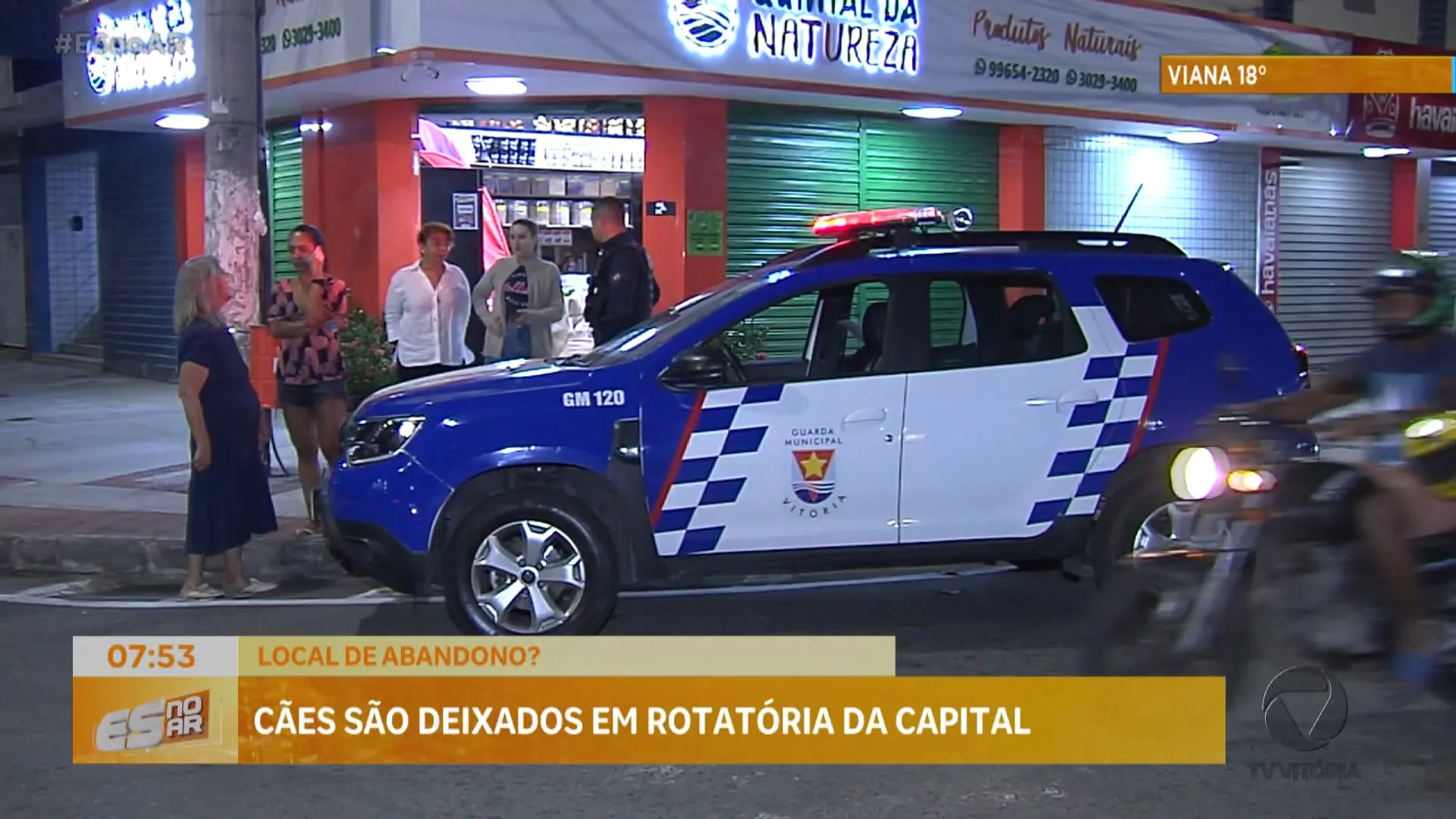 Cães são deixados em rotatória da capital