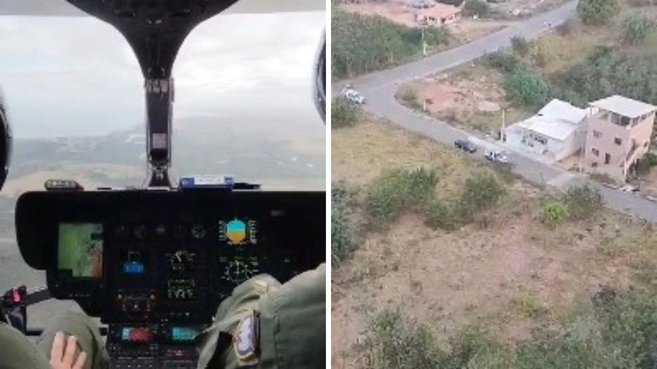 VÍDEO | Helicóptero do Notaer ajuda PM a perseguir criminoso no Sul do ES