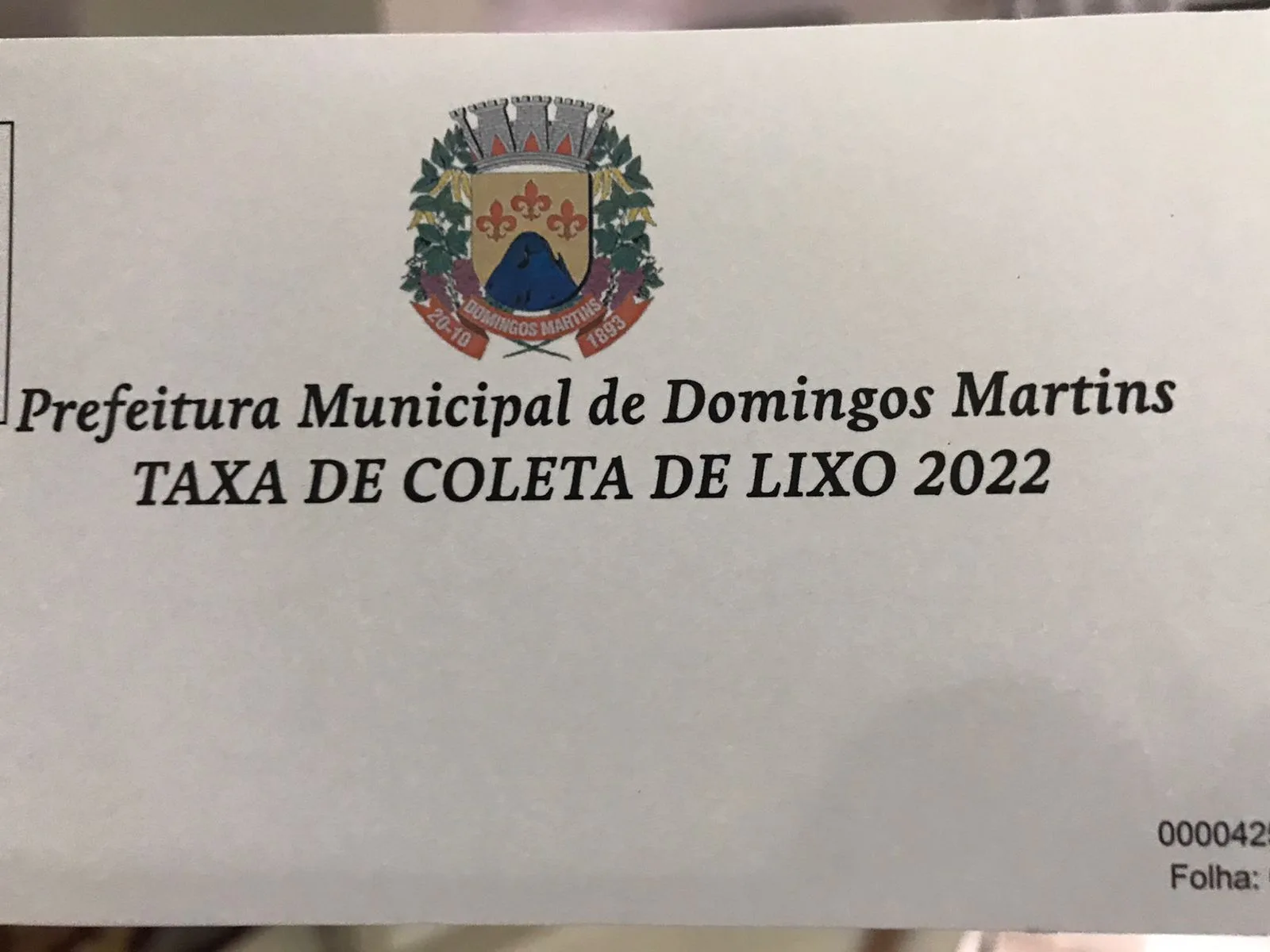 Prefeitura de DM entrega o terceiro carnê de taxas