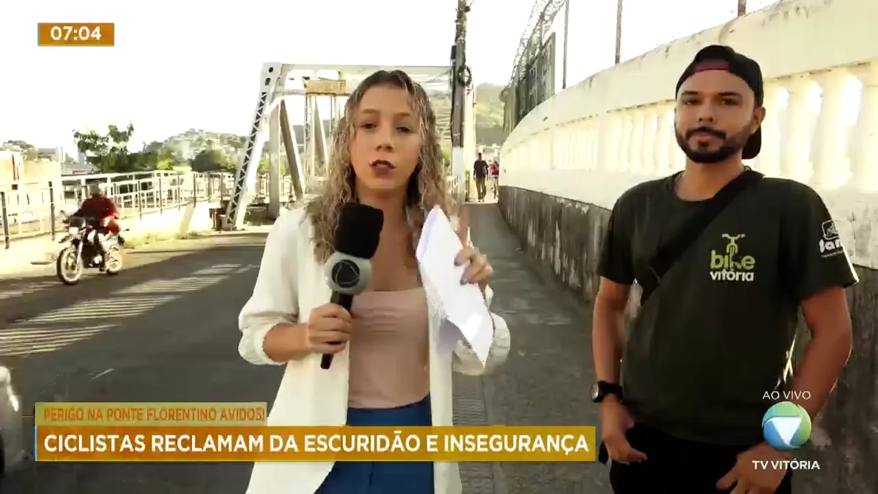 Ciclistas reclamam da escuridão e insegurança na ponte Florentino Avidos