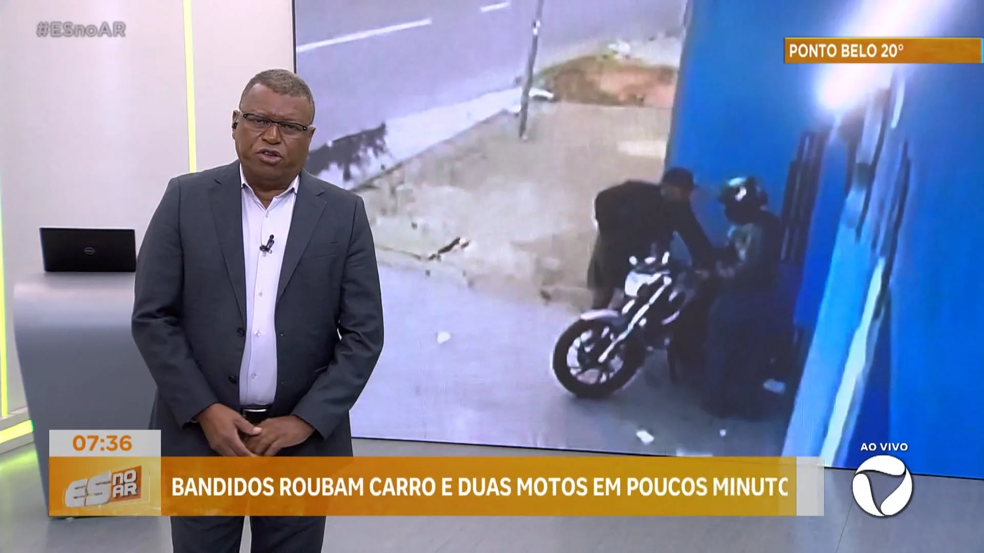 Bandidos roubam carro e duas motos