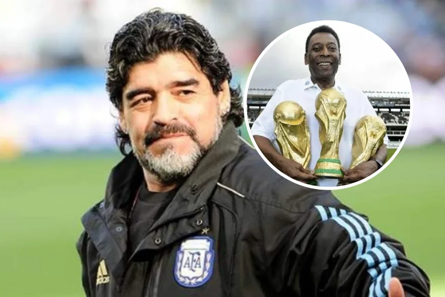 De craque para craque: perfil de Maradona faz homenagem a Pelé