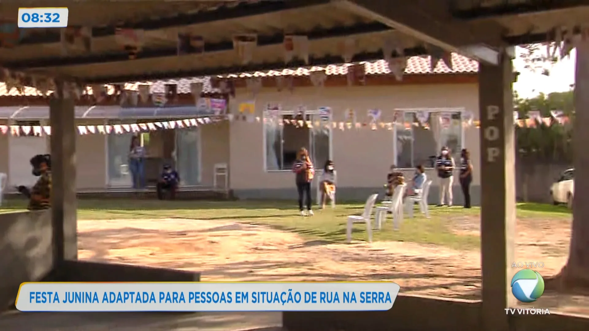 Festa junina adaptada para pessoas em situação de rua