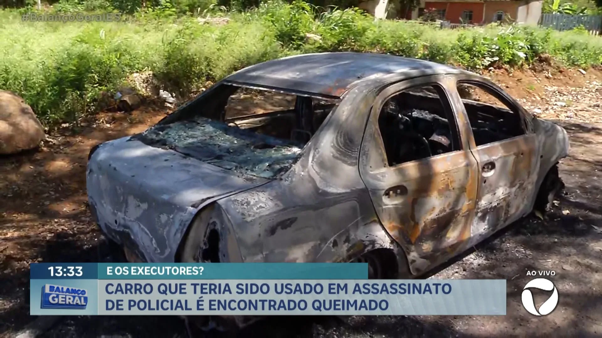 CARRO QUE TERIA SIDO USADO EM ASSASSINATO DE EX-POLICIAL É ENCONTRADO QUEIMADO.