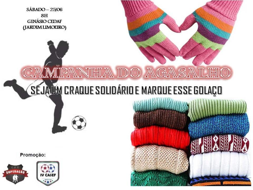 Solidariedade: campanha do agasalho nas finais do IV Campeonato Serrano de Escolas de Futsal