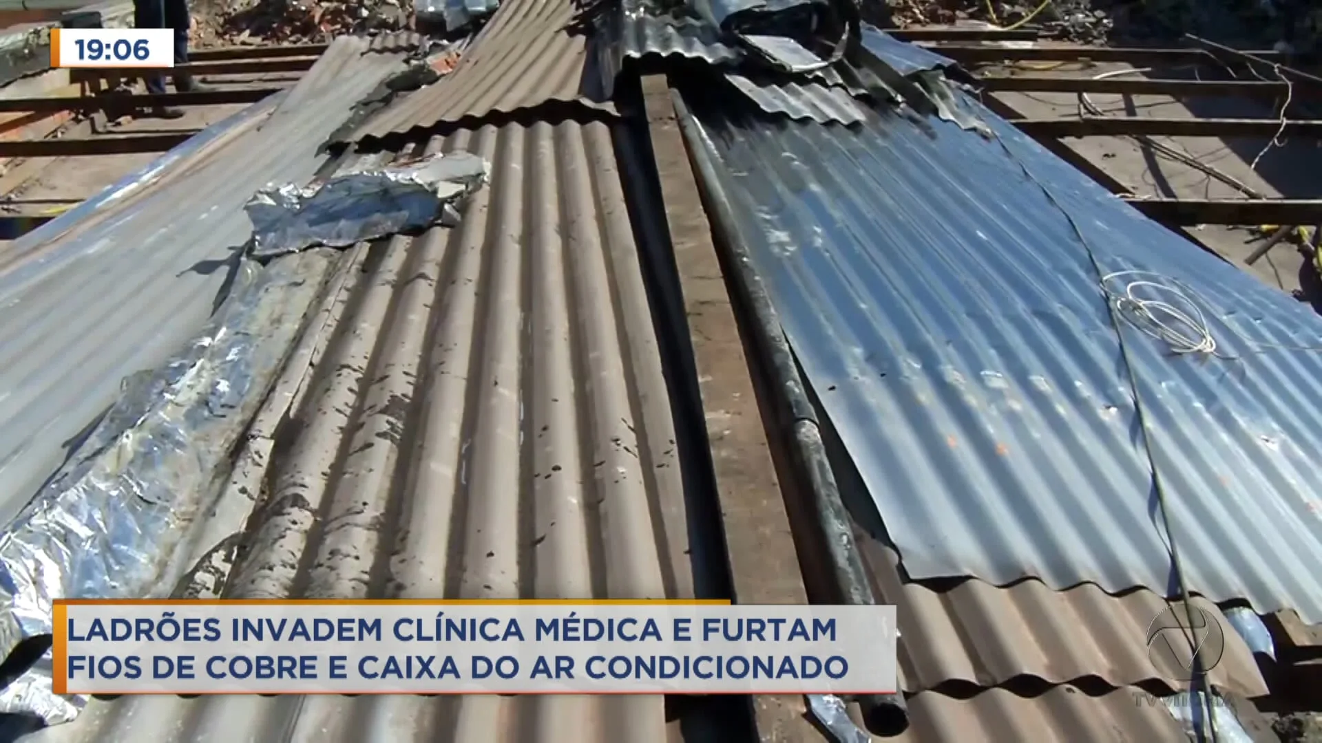 Ladrões invadem clínica médica e furtam fios e caixa de ar condicionado