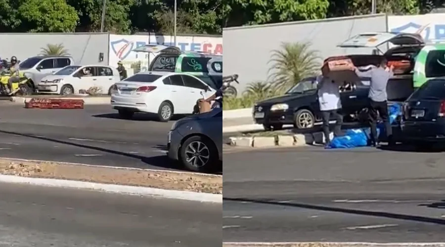 Caixão cai de carro de funerária e vídeo viraliza nas redes sociais