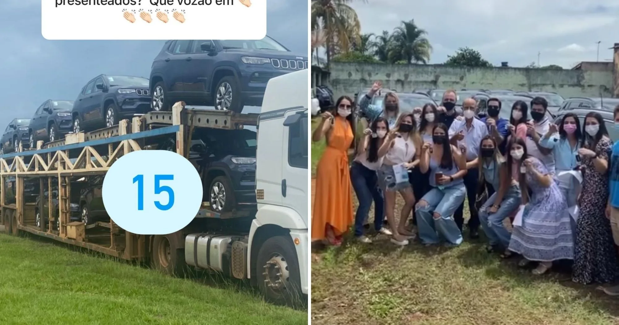 Prefeito brasileiro viraliza ao dar Jeep Compass a 15 netos: "Vovô desses"