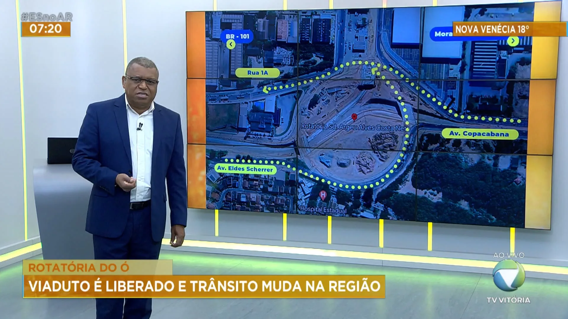 Rotatória do Ó: mudança no trânsito na Serra