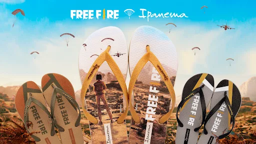 Free Fire recebe linha de chinelos em parceria com a Ipanema