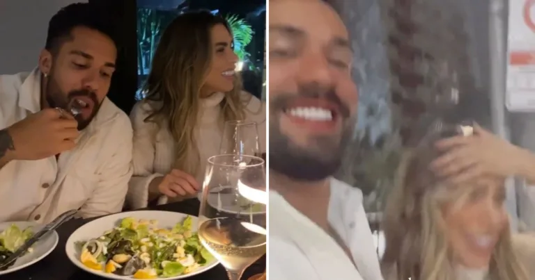 Bil Araújo curte jantar com Erika Schneider e casal passa perrengue no ES: "Minha chapinha"