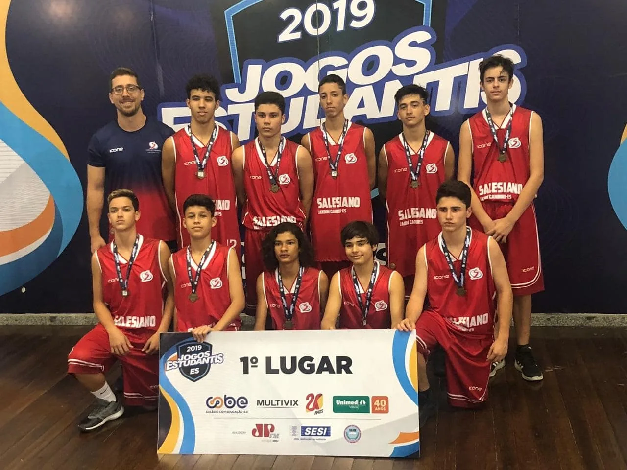 Colégio Salesiano vence em primeiro lugar os Jogos Estudantis no Basquete sub-14.