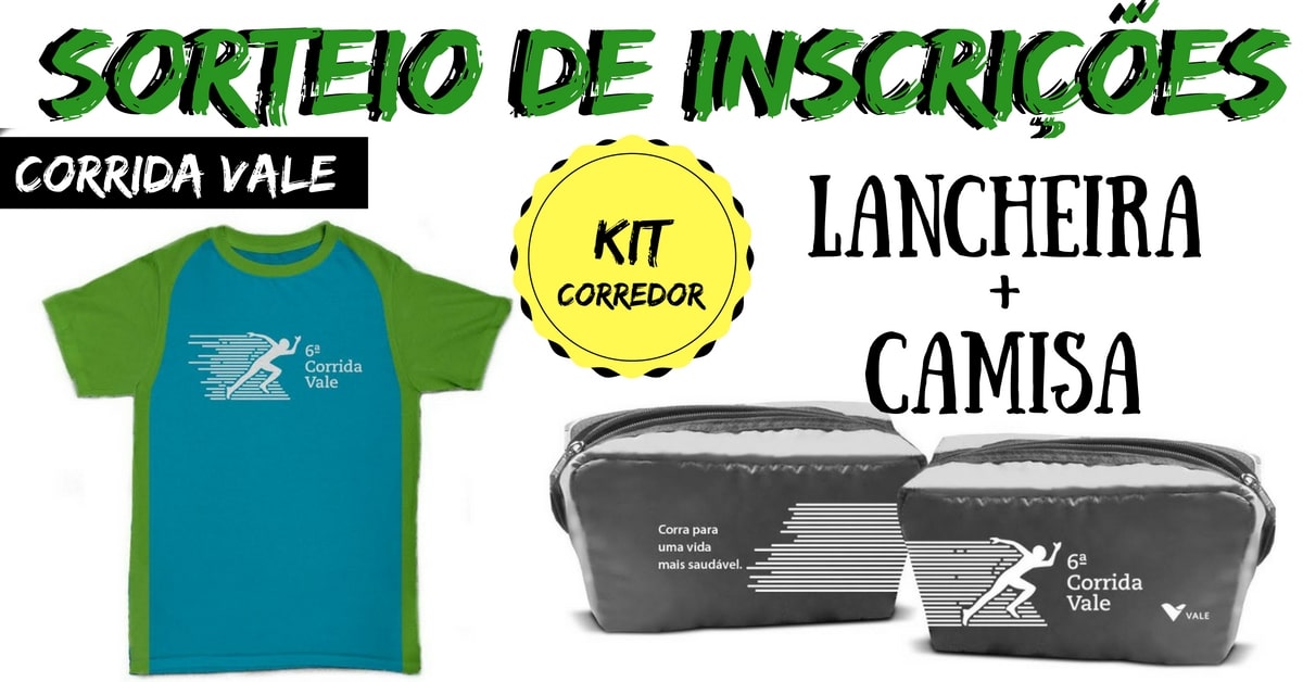 Em primeira mão: o kit da Corrida Vale! Participe do sorteio de inscrições e concorra a camisa e lancheira!