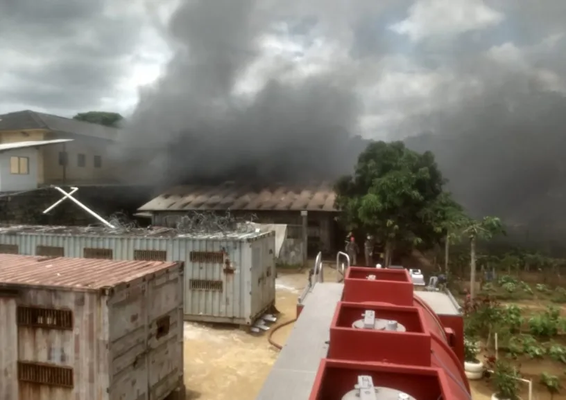 Incêndio atinge penitenciária de Tucum em Cariacica