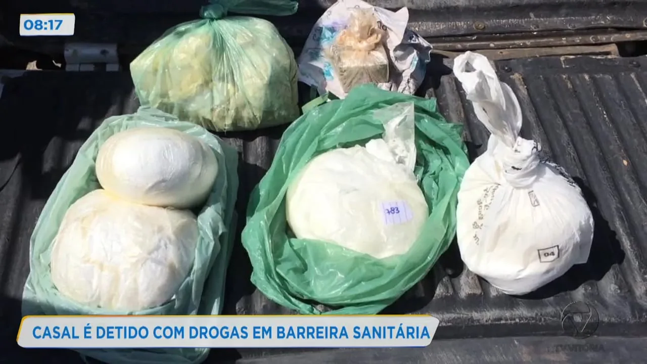 Casal é detido com drogas em barreira sanitária