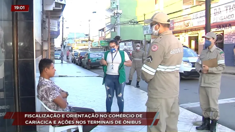 Fiscalização e orientação no comércio de Cariacica e ações nos terminais de ônibus