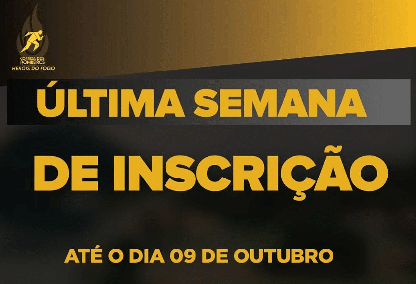 Última semana de inscrição na Corrida dos Bombeiros Heróis do Fogo