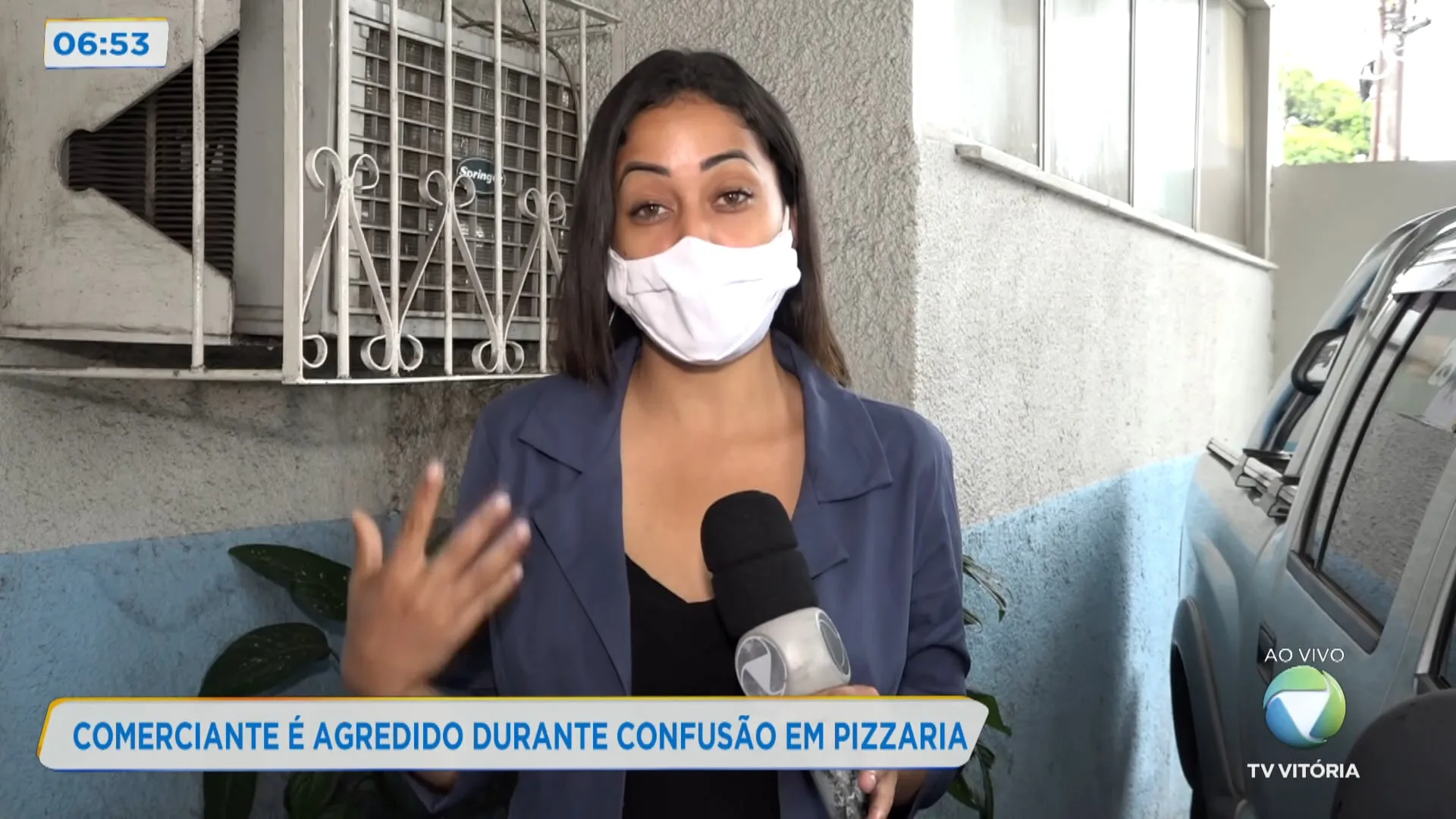 Comerciante é agredido durante confusão em uma pizzaria