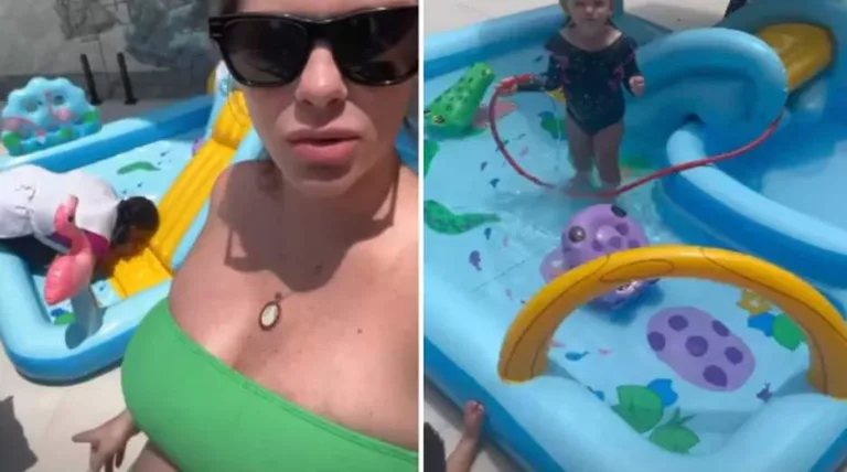 Bárbara Evans mostra funcionária inflando piscina com a boca e é criticada na web