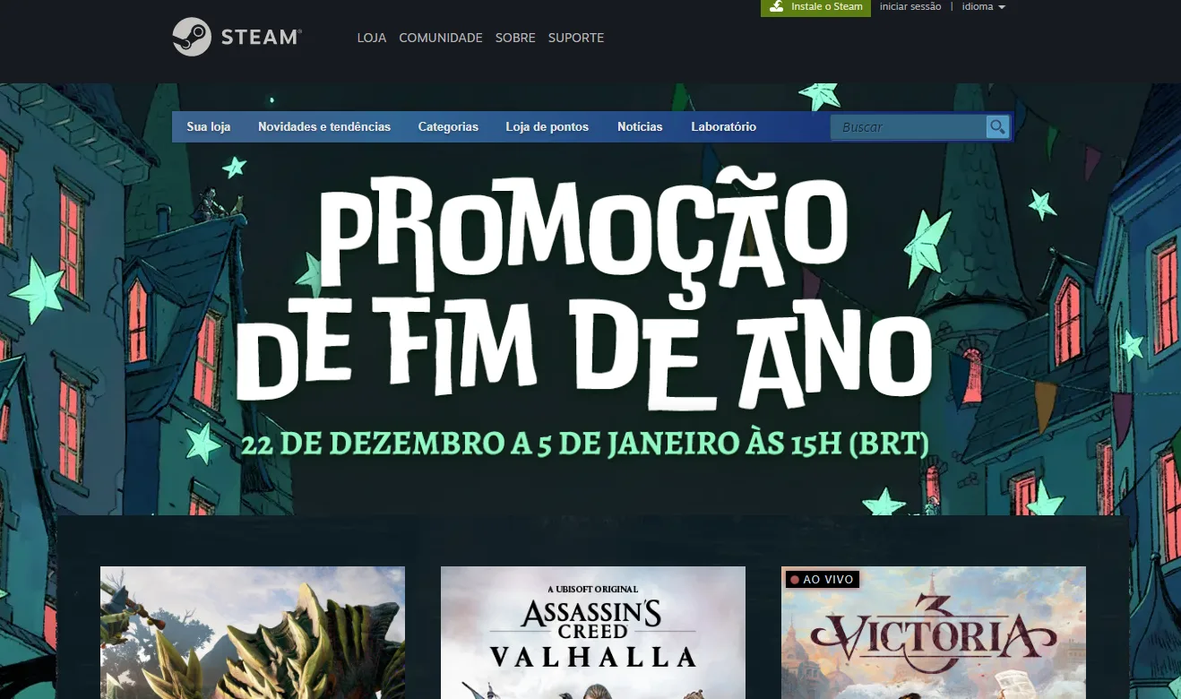 Steam começa sua Promo de Inverno com muitos games com preços baixos