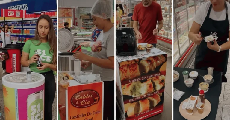 Jovem viraliza provando comidas de degustação em supermercado de Vila Velha: "Parece um rodízio" (Foto: Reprodução/Instagram @lucastolentino)