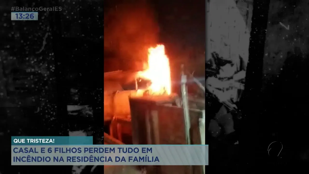 Família perde tudo em incêndio dentro de casa