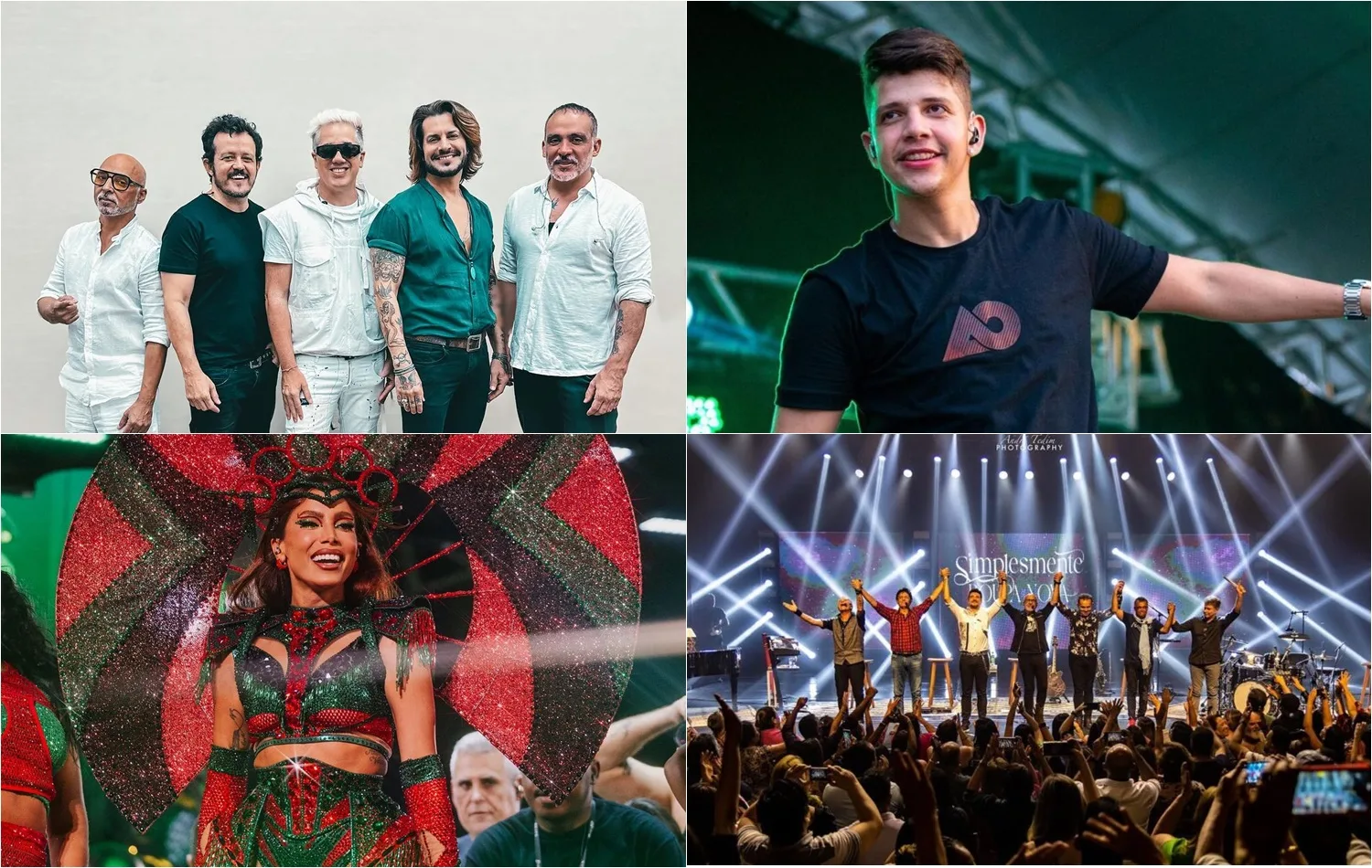 Jota Quest, Nadson o Ferinha, Ensaios da Anitta e Roupa Nova. Veja os próximos shows para curtir