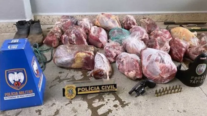 Polícia apreende 60 kg de carne após furto de gado em propriedades no interior do ES